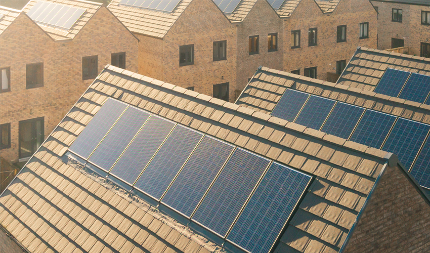 pic of solar panels installed on roofs